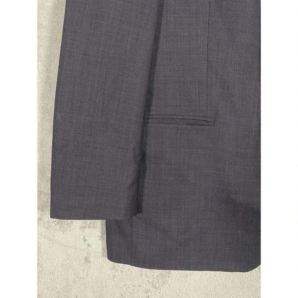Vintage Ralph Lauren‎ Blazer Mens 48R Blue-Gray Wool Blend Two Button Executive
